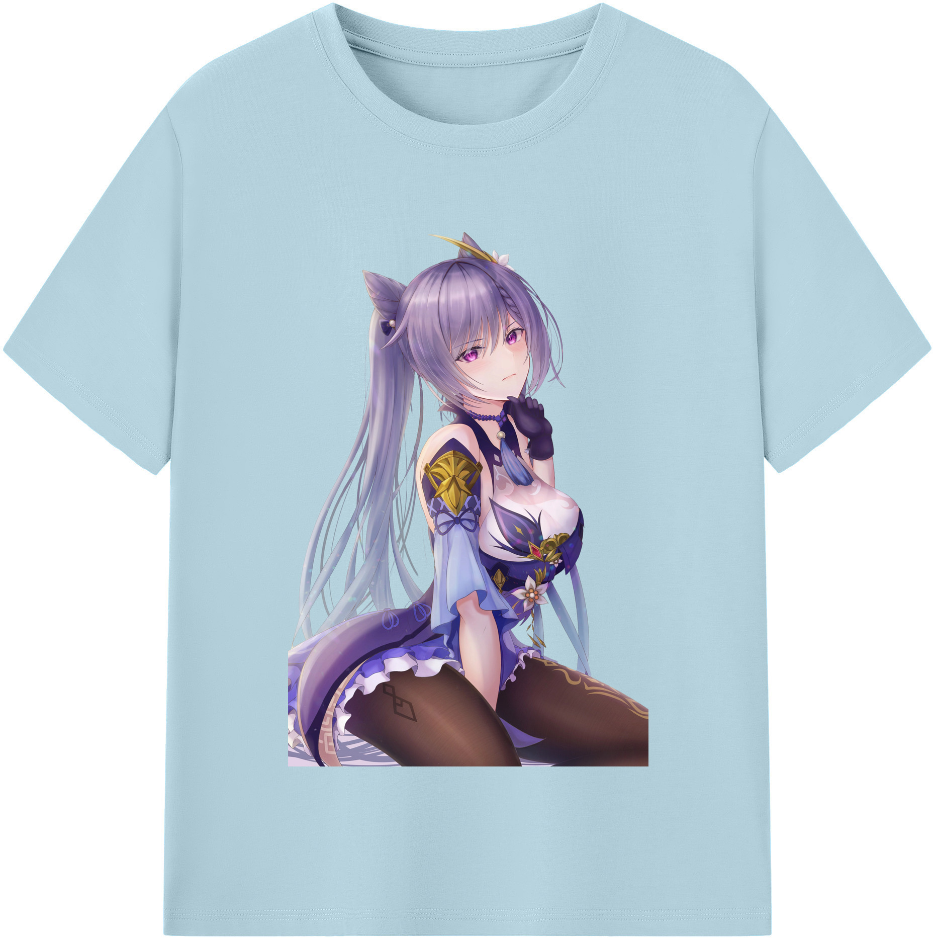 げんし神 刻晴 こくせい genshin Kokusei 綿100％半袖Tシャツ（フロントプリント）